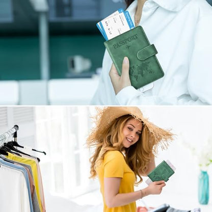 Eoehro Passport Holder for Travel Essentials, Passport Wallet Cover