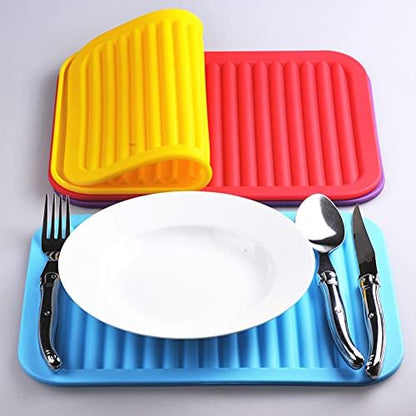 Purple Silicone Trivets Mats for Hot Dishes and Hot Pots, Hot Pads for