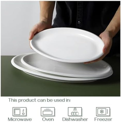 DOWAN Large Serving Platter, 16"/14"/12" Oval Platters Oven Safe