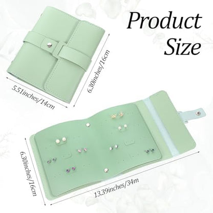 Earring Holder Organizer with Foldable Book Design Stud Jewelry Travel
