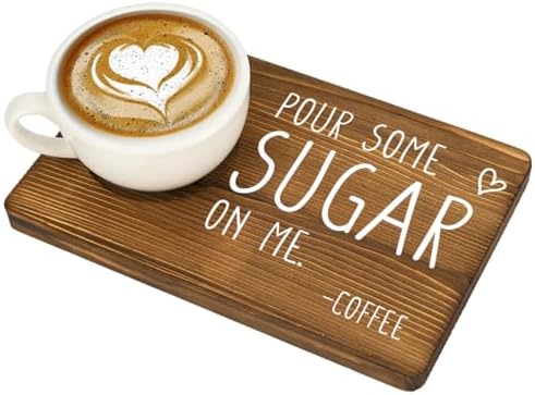 Funny Pour Some Sugar on Me Sign Coffee Lover Decor Barista Baker