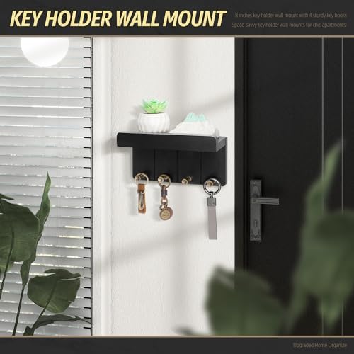 Rebee Vision Small Key Holder Wall Mount with Shelf for Entryway