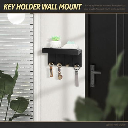 Rebee Vision Small Key Holder Wall Mount with Shelf for Entryway
