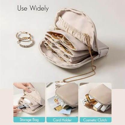 Travel Jewelry Case, Small High-End Large-Capacity Tassel Storage Bag