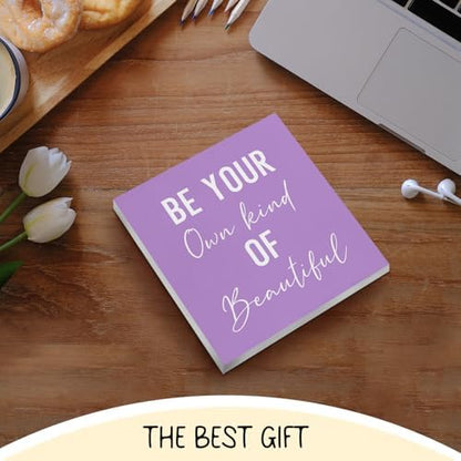 Encouragement Be Your Own Kind Of Beautiful Sign, Inspirational Purple