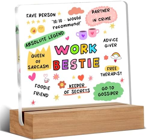 Work Bestie Gifts for Women, Funny Birthday Gifts for Friends