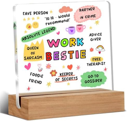 Work Bestie Gifts for Women, Funny Birthday Gifts for Friends