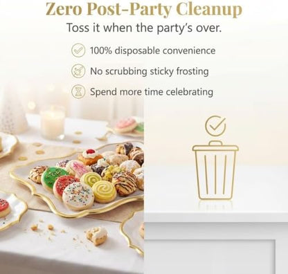 Decorative Gold Rim Display Trays 10 Pack 9 x 13 Inch Cardboard