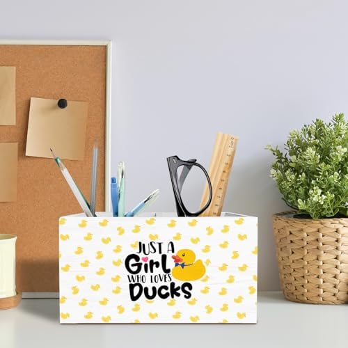 Yellow Duck Pen Holder for Desk, Gifts for Duck Lovers Pencil