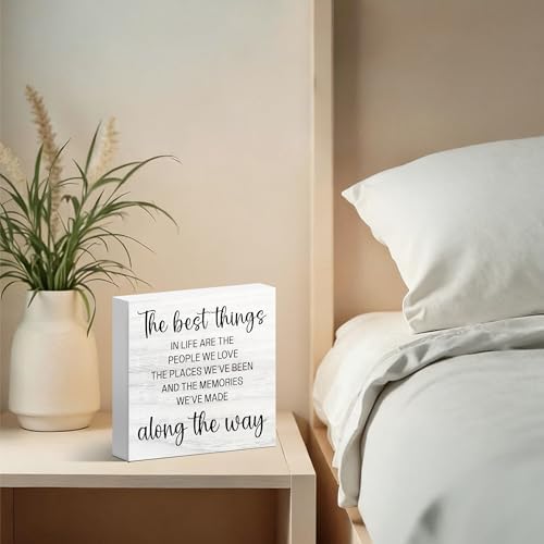 Inspirational Decor Box Sign for Home Living Room, The Best Things in