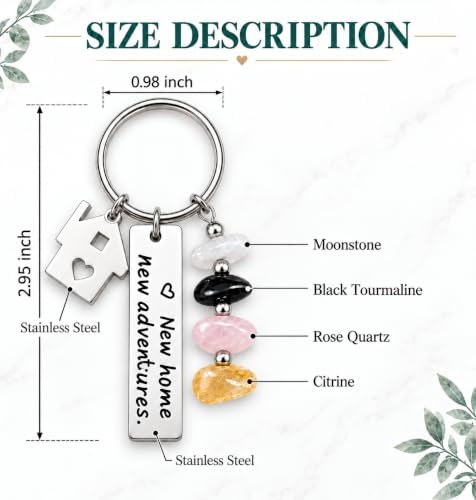 Ralukiia New Home Keychain, Housewarming Gifts, New Homeowner Gifts