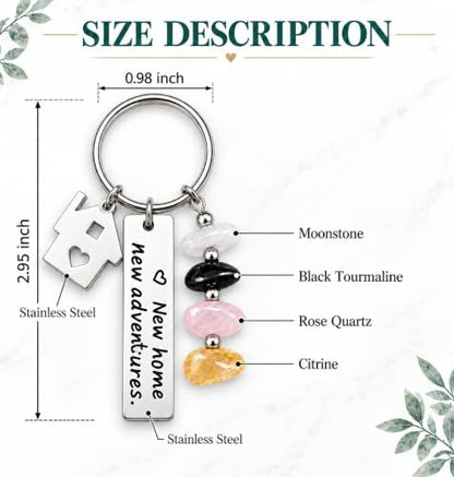 Ralukiia New Home Keychain, Housewarming Gifts, New Homeowner Gifts