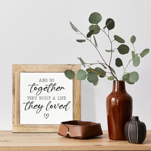 Family Wood Sign, And So Together They Built A Life They Loved