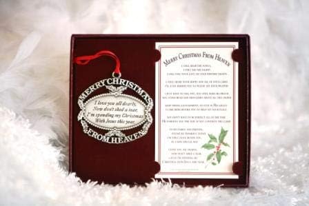 ® Pewter Finish Keepsake Memorial Ornament with Poem in Gift Box