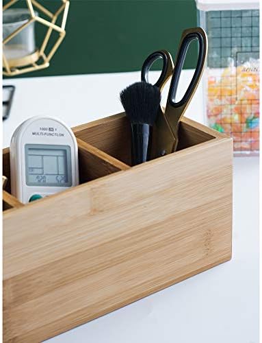 Bamboo Wood Pens Pencils Holder Cup for Desk Remote Control Holder