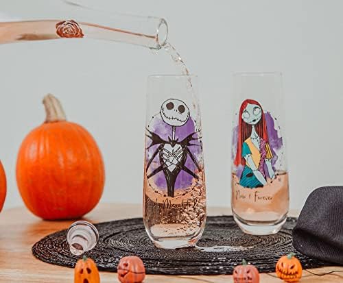 Nightmare Before Christmas Disney The Jack and Sally Stemless Fluted