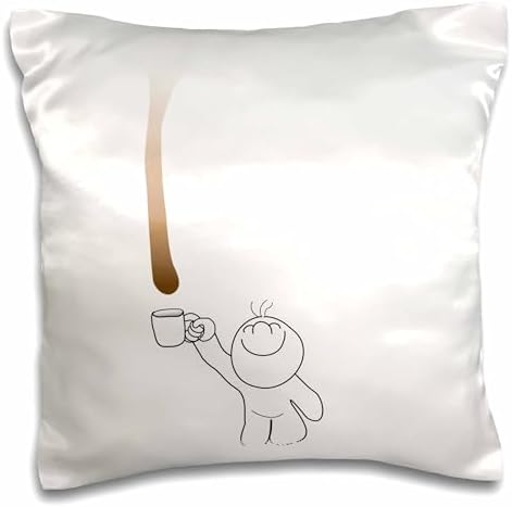 3dRose Cute Drip Guy catching Chocolate or Coffee Drop with Mug - Fun