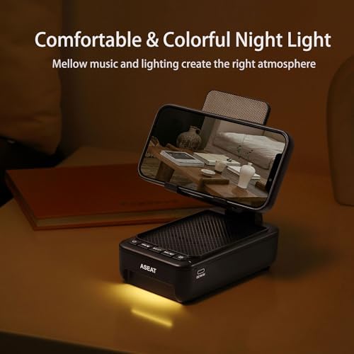 Gifts for Men Him, Cell Phone Stand with Bluetooth Speaker&Led Color