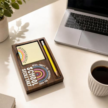 School Secretary Gifts, Sticky Note Holder for Desk, Thank You Gift