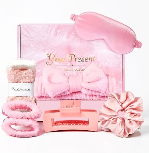 Spa Weekend Gifts for Women, Self Care Gift Set with Fuzzy Socks