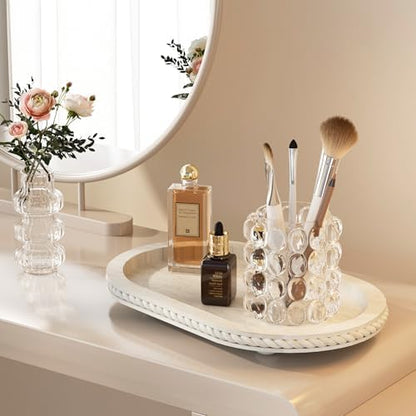 Urban Deco Oval Wooden Tiered Tray, 1Pack