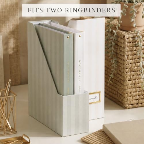 Beautiful Magazine Holder Set of 3 - Sturdy File Holder for Desk or