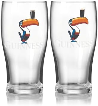 Guinness 20oz Toucan Pint Glass – Twin Pack | Official Merchandise