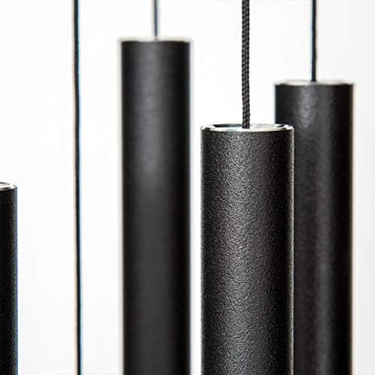 Corinthian Bells 30 Inch Black Wind Chimes for Outside, Modern Metal