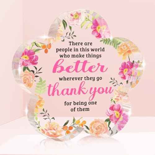 Thank You Gifts, Affirmations Flower Shape Acrylic Sign