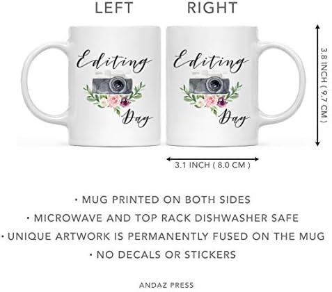 Andaz Press Photographer 11oz. Coffee Mug Gift, Editing Day, Camera