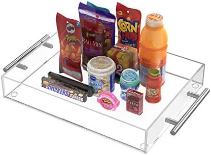Richboom Clear Acrylic Serving Tray 16"x12" - Coffee Table Living Room