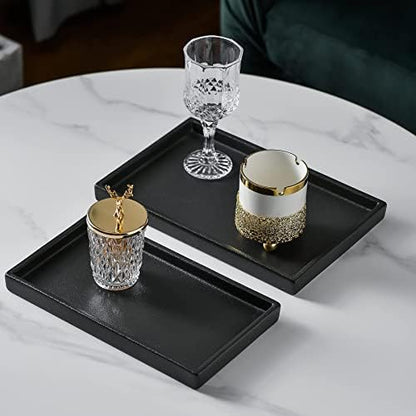 Ceramic Makeup Tray Redelaenor, Black Bathroom Accessories Holder for
