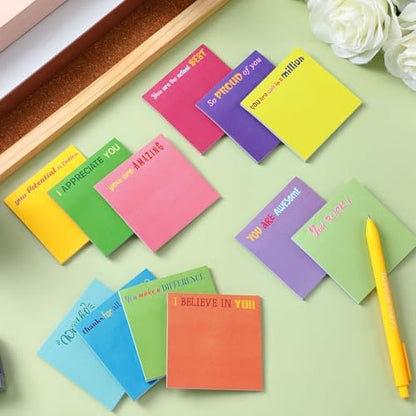 Yinder 12 Pcs Inspirational Sticky Notes Gifts, Appreciation