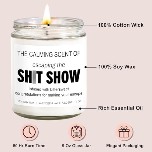 Younift Sarcastic Candles, Going Away, Goodbye, Farewell Gifts for