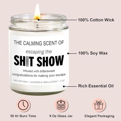 Younift Sarcastic Candles, Going Away, Goodbye, Farewell Gifts for