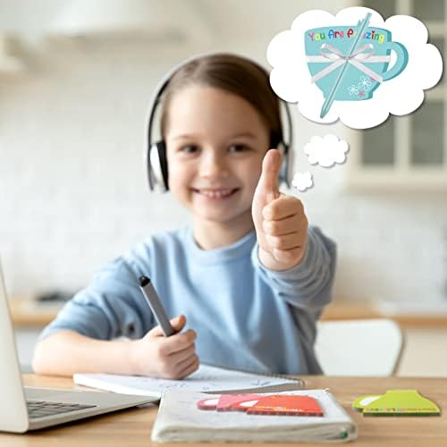 Sinmoe 24 Pcs Coffee Cup Sticky Notes, Lovely Color, Inspirational