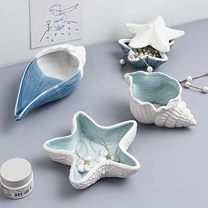 Starfish Ceramic Jewelry Dish Tray, Ring Holder and Trinket Tray for