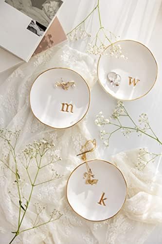 COLLECTIVE HOME Ceramic Jewelry Tray, Trinket Dish, Gifts for Women