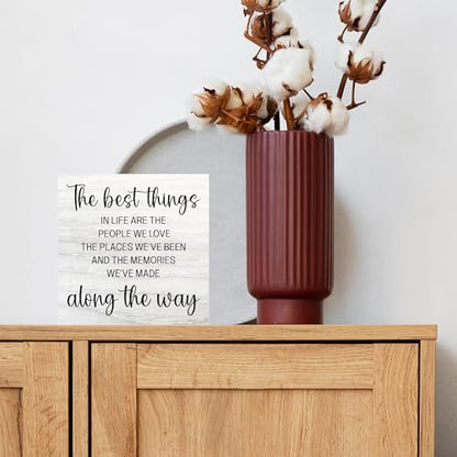 Inspirational Decor Box Sign for Home Living Room, The Best Things in