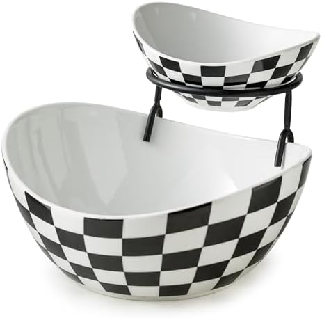 Miamolo Tiered Serving Bowls, Chip and Dip Serving Set, Halloween