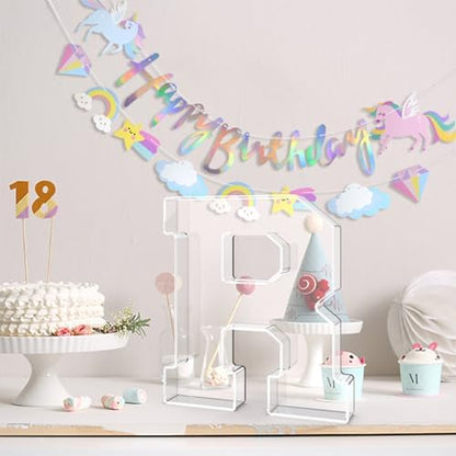 11" Acrylic Letter Charcuterie Tray,Fillable Alphabet & Number