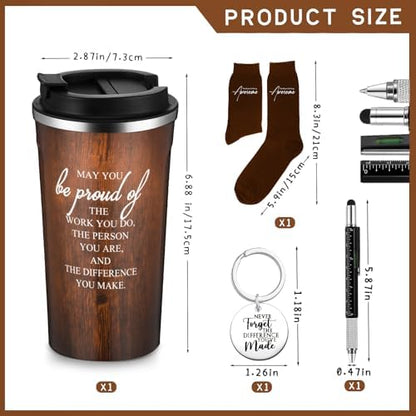 Gerrii 4 Pcs Appreciation Gifts for Men Thank You Gifts Set for Male