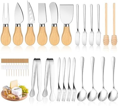 23 Pieces Charcuterie Board Accessories Cheese Spreader Knife Set
