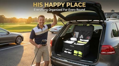 YOREPEK Golf Gifts for Men, 2 Layer Golf Trunk Organizer for 2 Pair