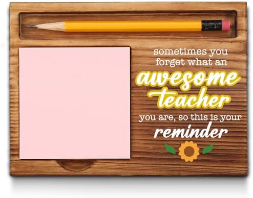 akeke Thank You Teacher Sticky Note Holder for Office Cubicle Desk