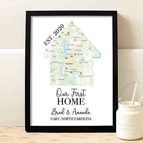CANARY ROAD Housewarming Gift | Our First Home Gift | Home Map Print | New Home Owner Gift | Closing Gift | Personalized Home Gift | New Home Owner