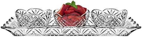 Godinger Dublin Relish Server Tray Set with Tray & Relish Bowls