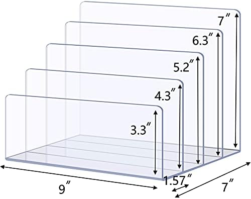 Sooyee Acrylic File Organizer for Desk, Mail Organizer