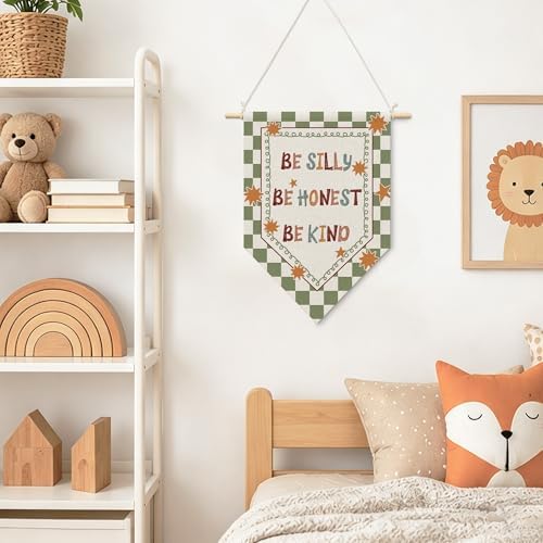 BCUANGD Inspirational Classroom Wall Art Decor, Be Silly Honest Kind