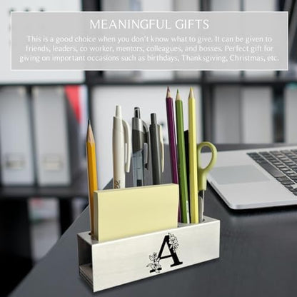 akeke Letter A Monogram Personalized Pencil Holder Gifts for Work